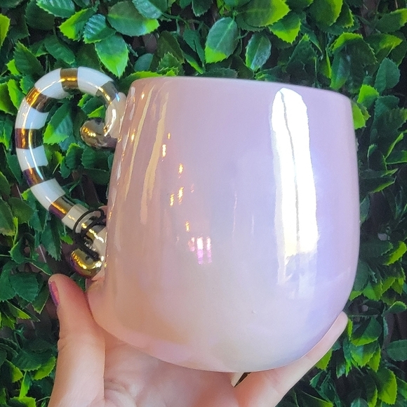 NWT Happy Hauntings Irredescent Pink Ghost Halloween Mug! - Picture 2 of 4